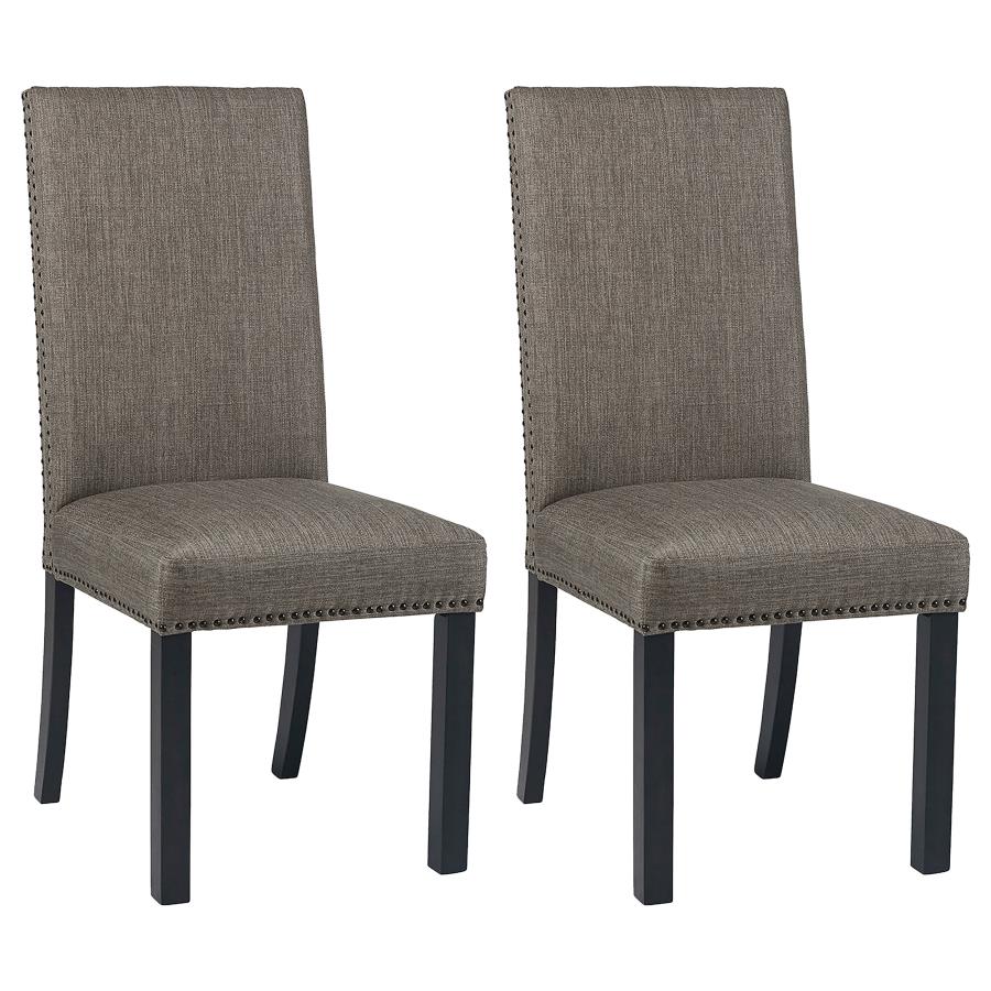 (image for) Hubbard Fabric Upholstered Dining Side Chair Grey (Set of 2)