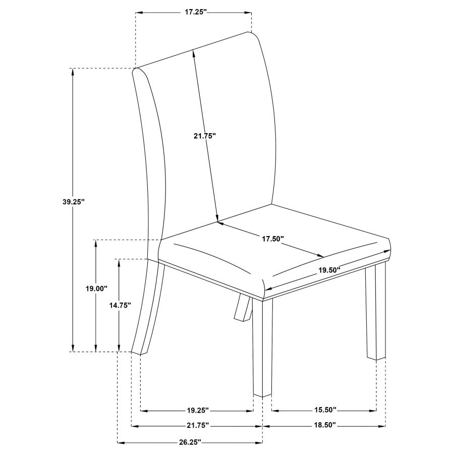 Modal Additional Images for Herran Upholstered Dining Side Chair Beige (Set of 2)