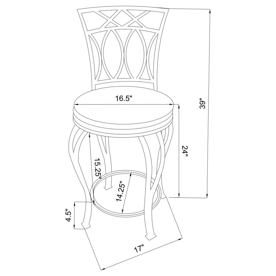 (image for) Adamsville Upholstered Swivel Counter Height Stool Black