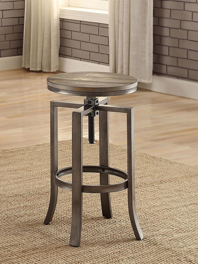 (image for) Bartlett Adjustable Backless Bar Stool Nutmeg (Set of 2)