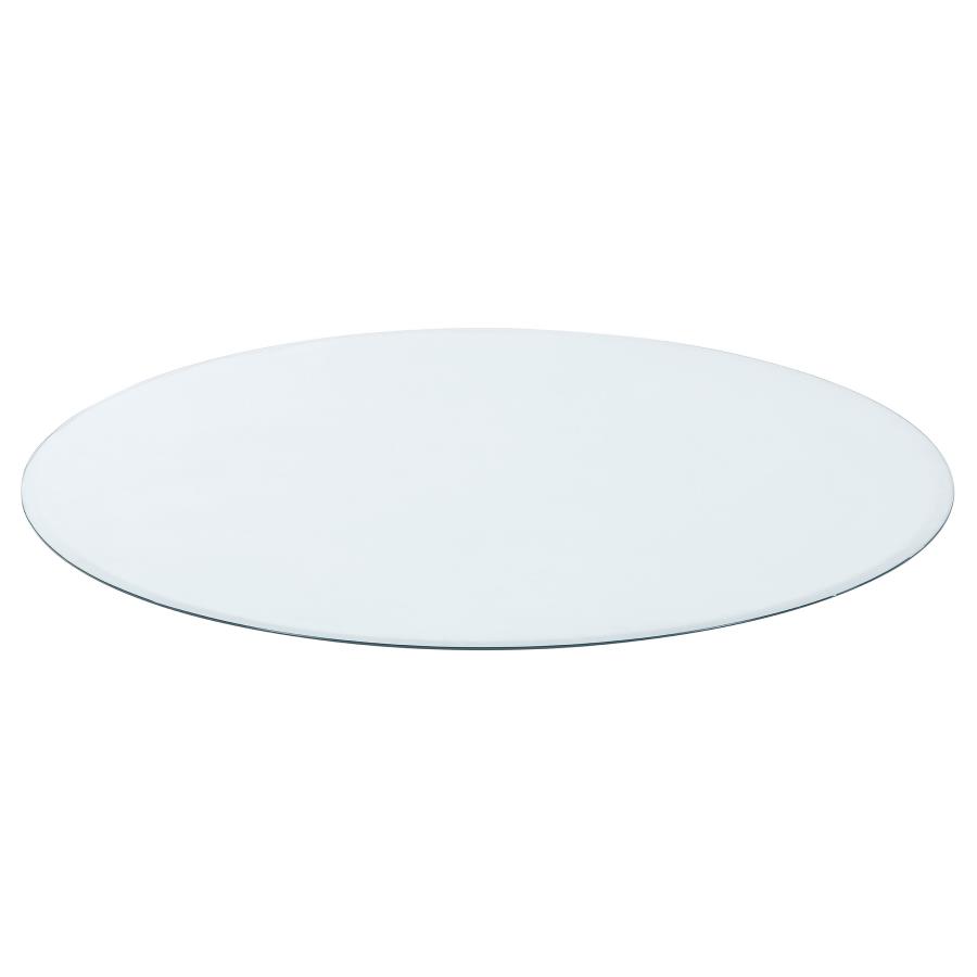 Paxton 5-piece Round Glass Top Counter Height Dining Set Beige