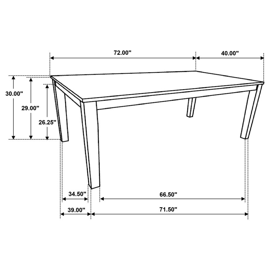 (image for) Hollis 5-piece Rectangular Dining Table Set Brown and White