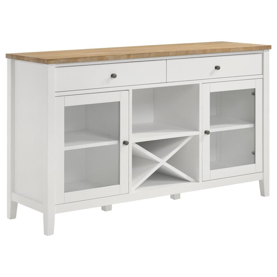 (image for) Hollis 2-door Dining Sideboard Buffet Storage Cabinet White - Click Image to Close