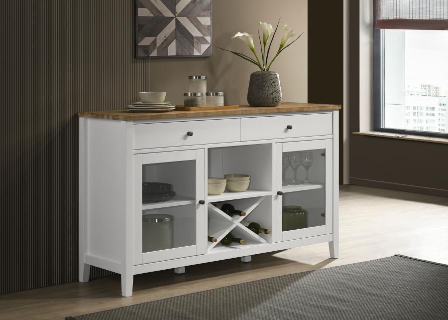 (image for) Hollis 2-door Dining Sideboard Buffet Storage Cabinet White