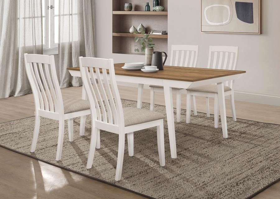 (image for) Nogales 5-piece Rectangular Dining Table Set Off White - Click Image to Close