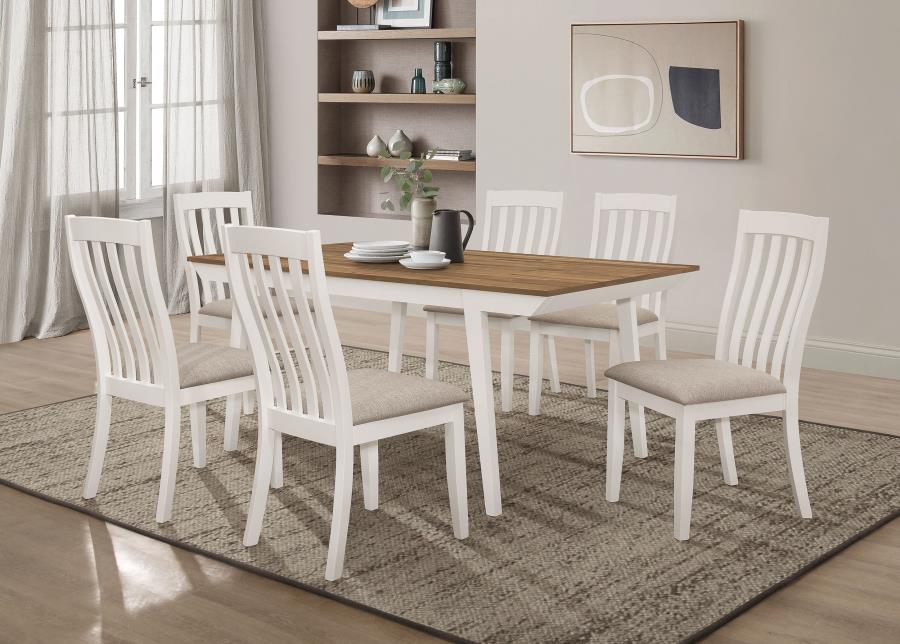 (image for) Nogales 7-piece Rectangular Dining Table Set Off White