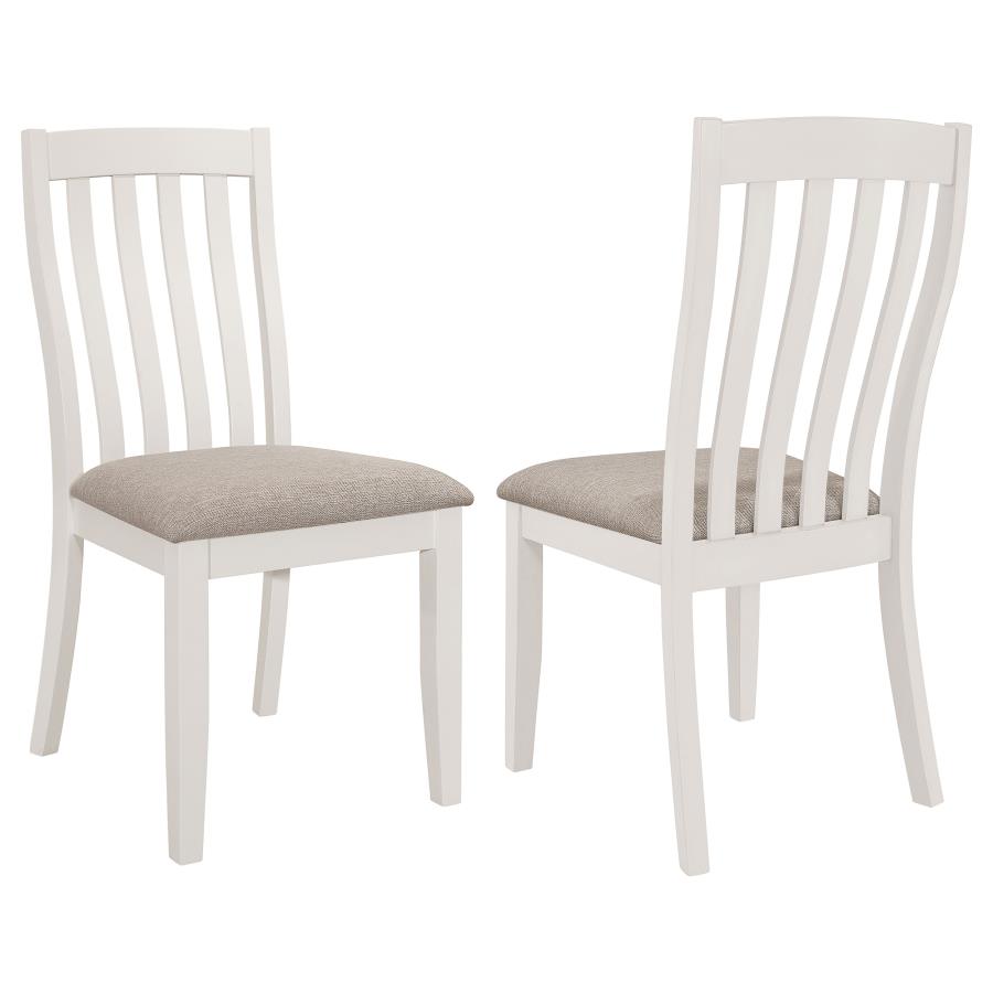 (image for) Nogales Wood Dining Side Chair Off White (Set of 2) - Click Image to Close