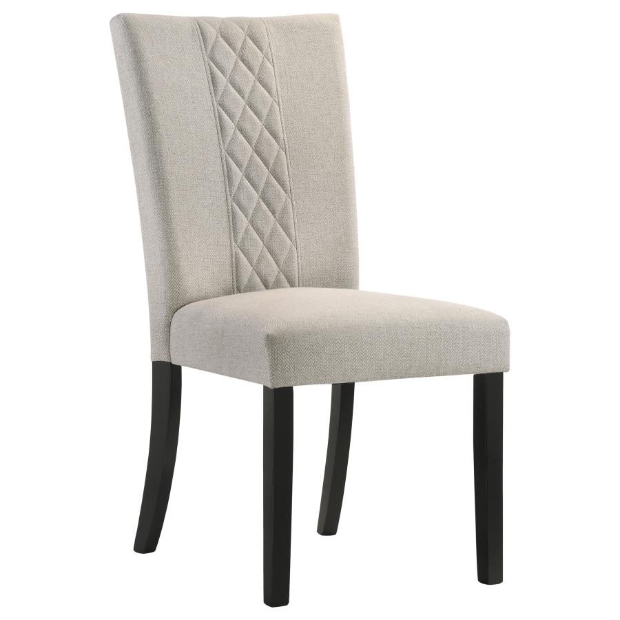 (image for) Malia Fabric Upholstered Dining Side Chair Beige (Set of 2)