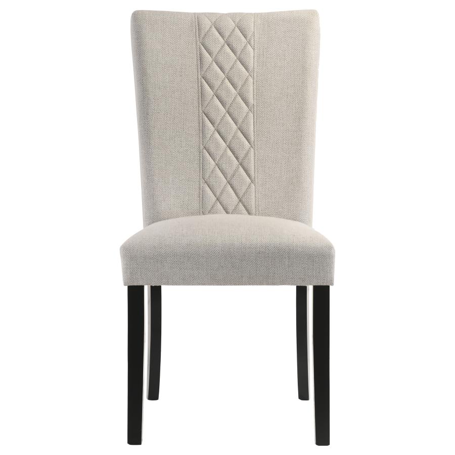 (image for) Malia Fabric Upholstered Dining Side Chair Beige (Set of 2)