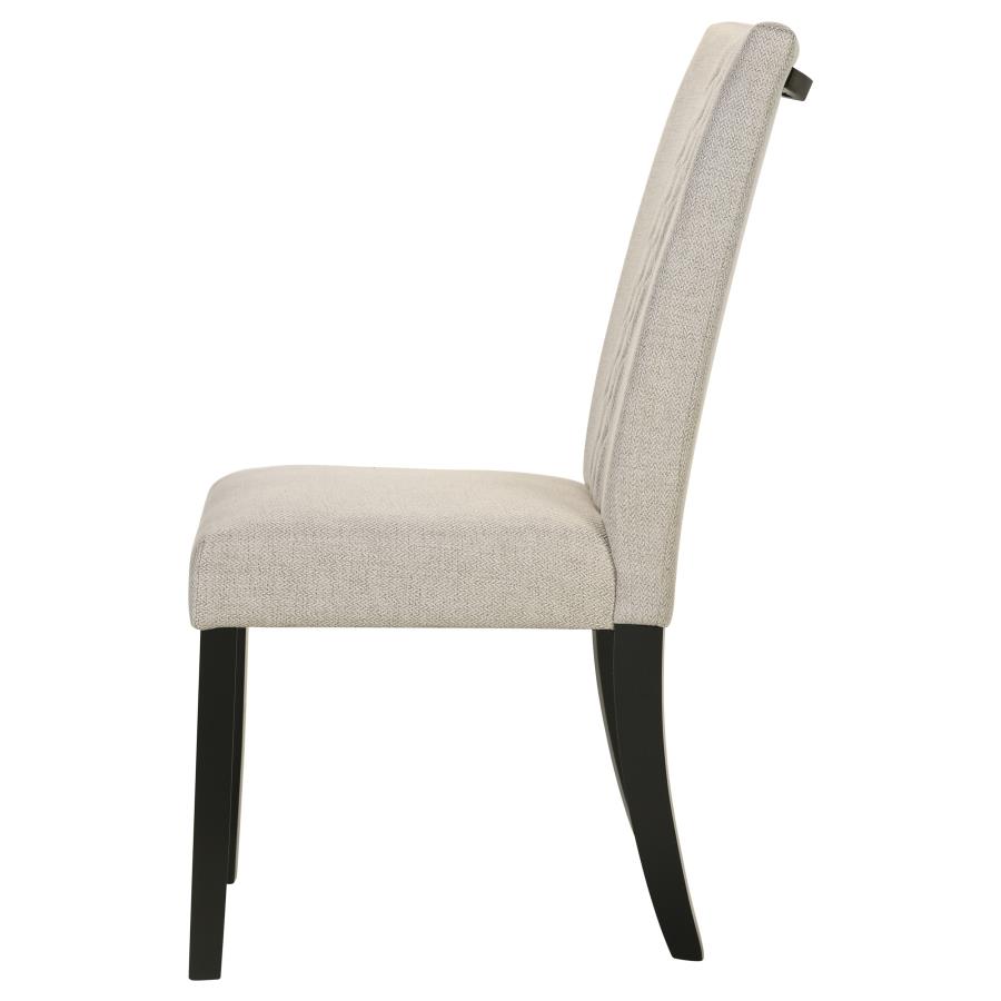 (image for) Malia Fabric Upholstered Dining Side Chair Beige (Set of 2)