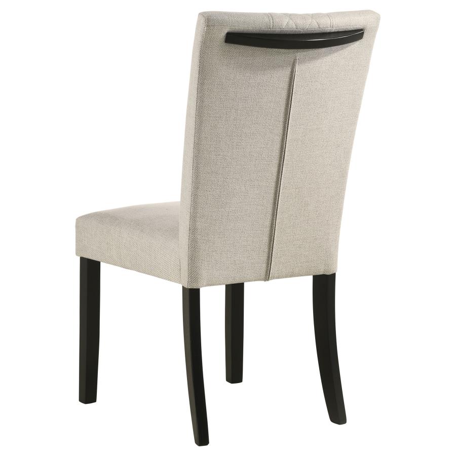 (image for) Malia Fabric Upholstered Dining Side Chair Beige (Set of 2)