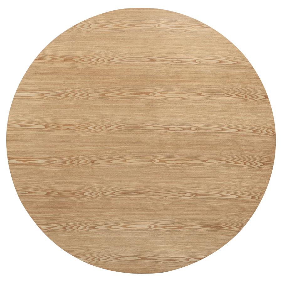 Andrews 5-piece Round Dining Table Set Light Ash and Black