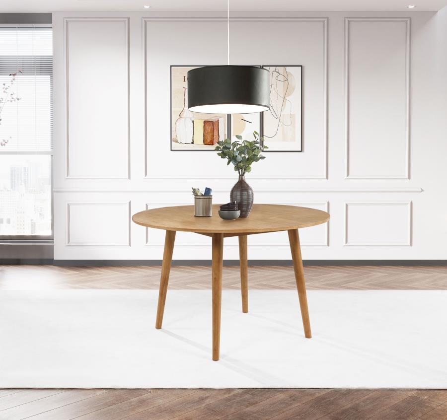 Andrews 48-inch Round Wood Dining Room Table Light Ash