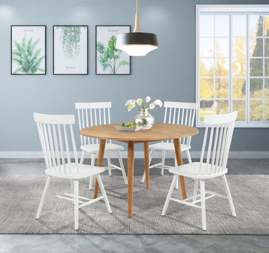 Modal Additional Images for Andrews 48-inch Round Wood Dining Room Table Light Ash