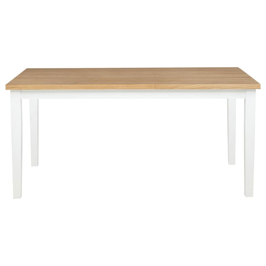 Andrews 7-piece Rectangular Dining Set Light Ash and White