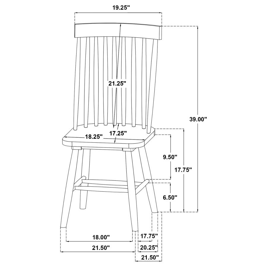 Modal Additional Images for Andrews 7-piece Rectangular Dining Set Light Ash and White