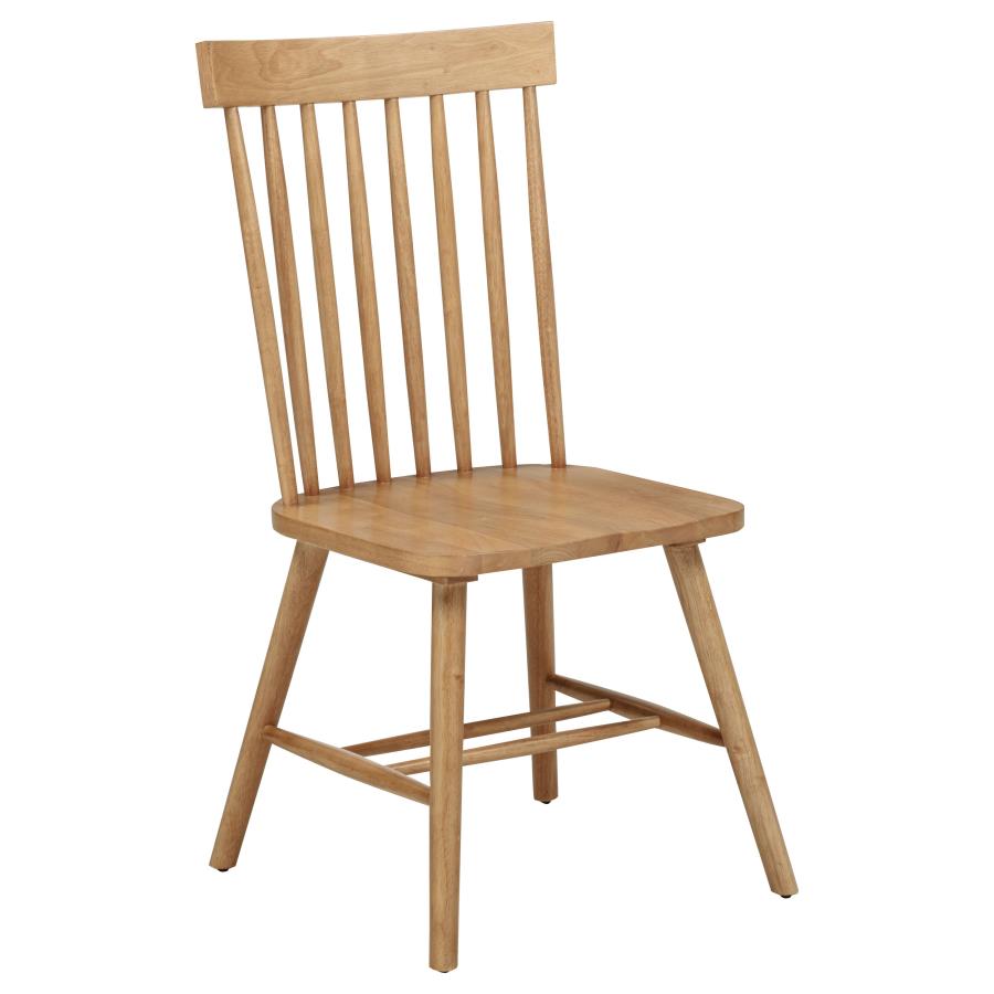 Andrews Windsor Spindle Back Dining Side Chair Light Ash (Set of 2)