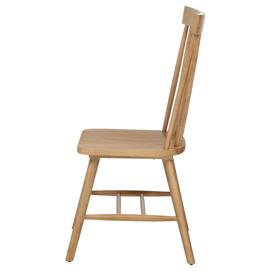 Andrews Windsor Spindle Back Dining Side Chair Light Ash (Set of 2)