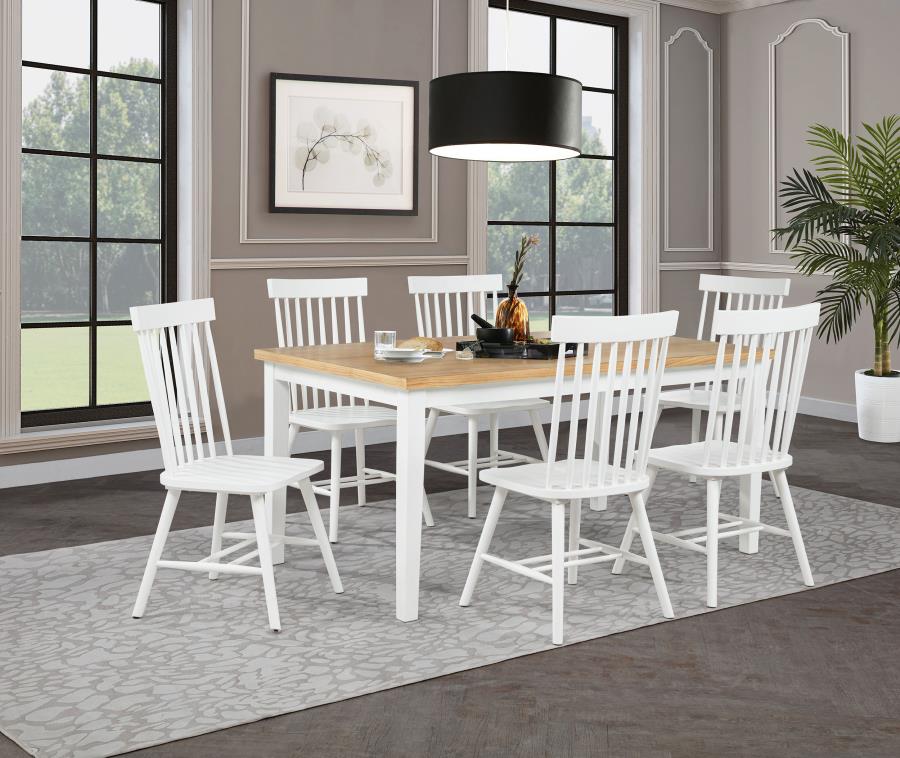Modal Additional Images for Andrews Windsor Spindle Back Dining Side Chair White (Set of 2)