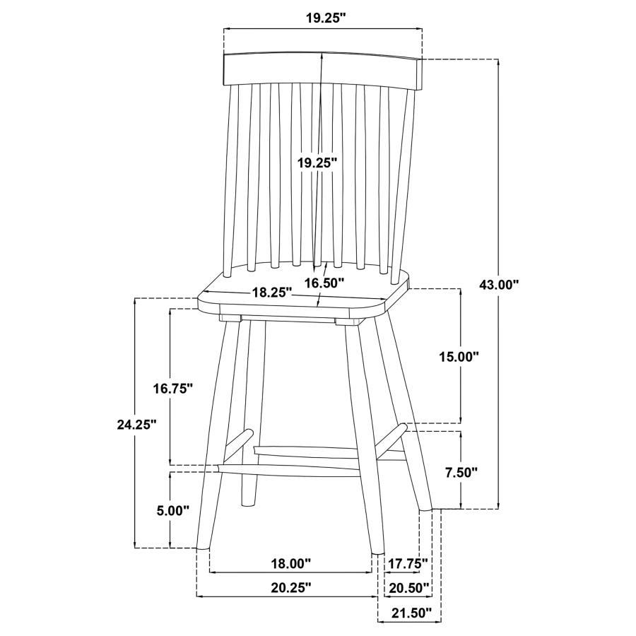 Modal Additional Images for Andrews 5-piece Round Counter Height Dining Set Light Ash