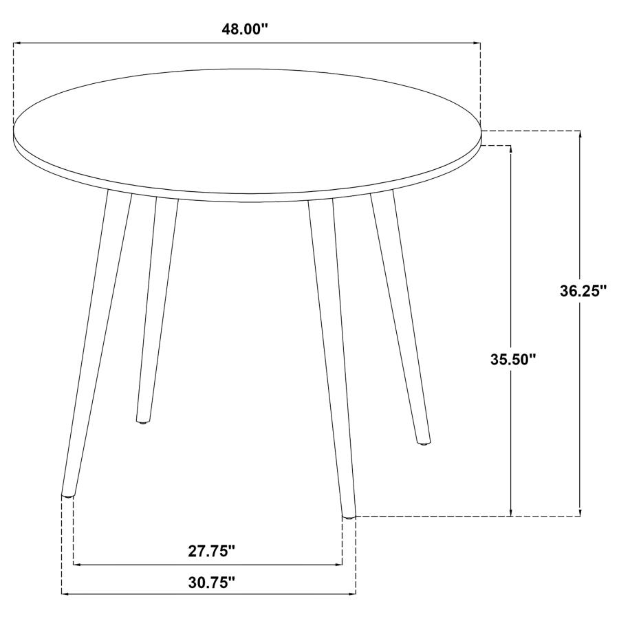 Modal Additional Images for Andrews 5-piece Round Counter Dining Set Light Ash and Black