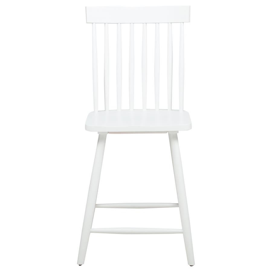 Andrews 5-piece Round Counter Dining Set Light Ash and White