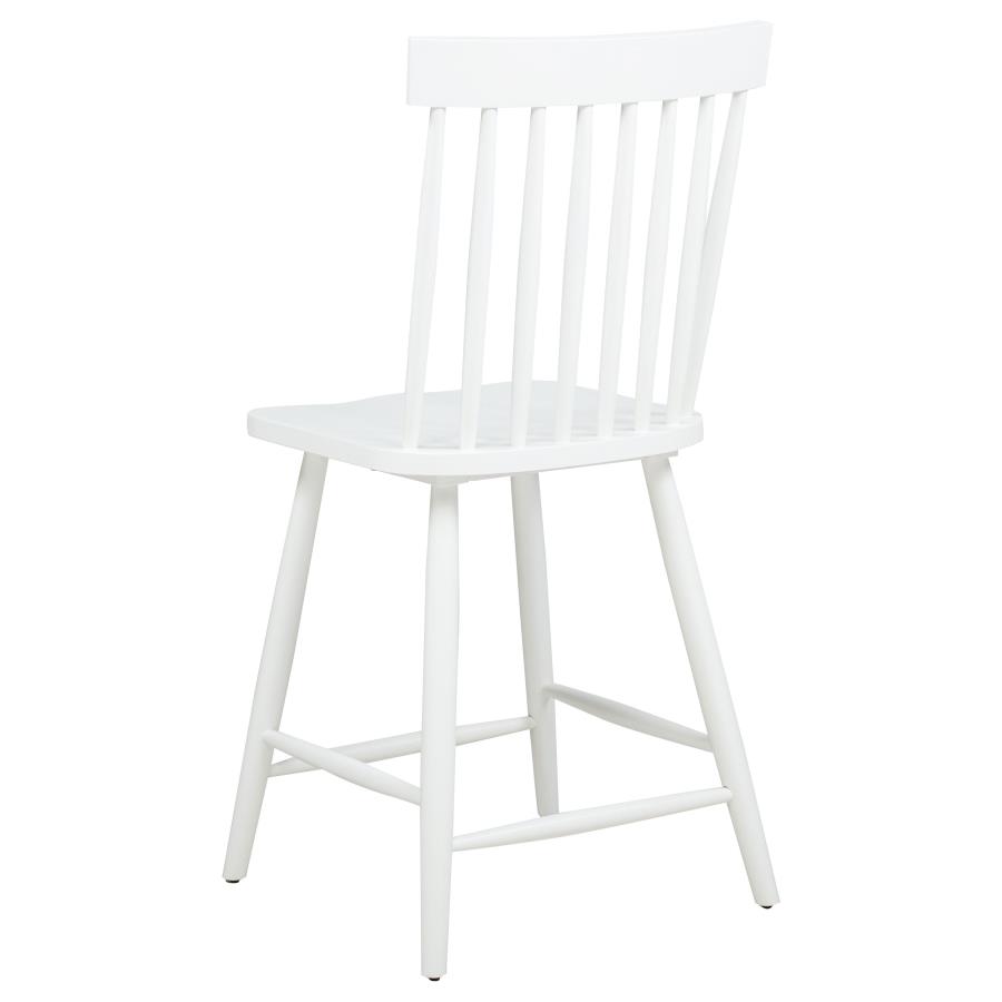 Andrews 5-piece Round Counter Dining Set Light Ash and White