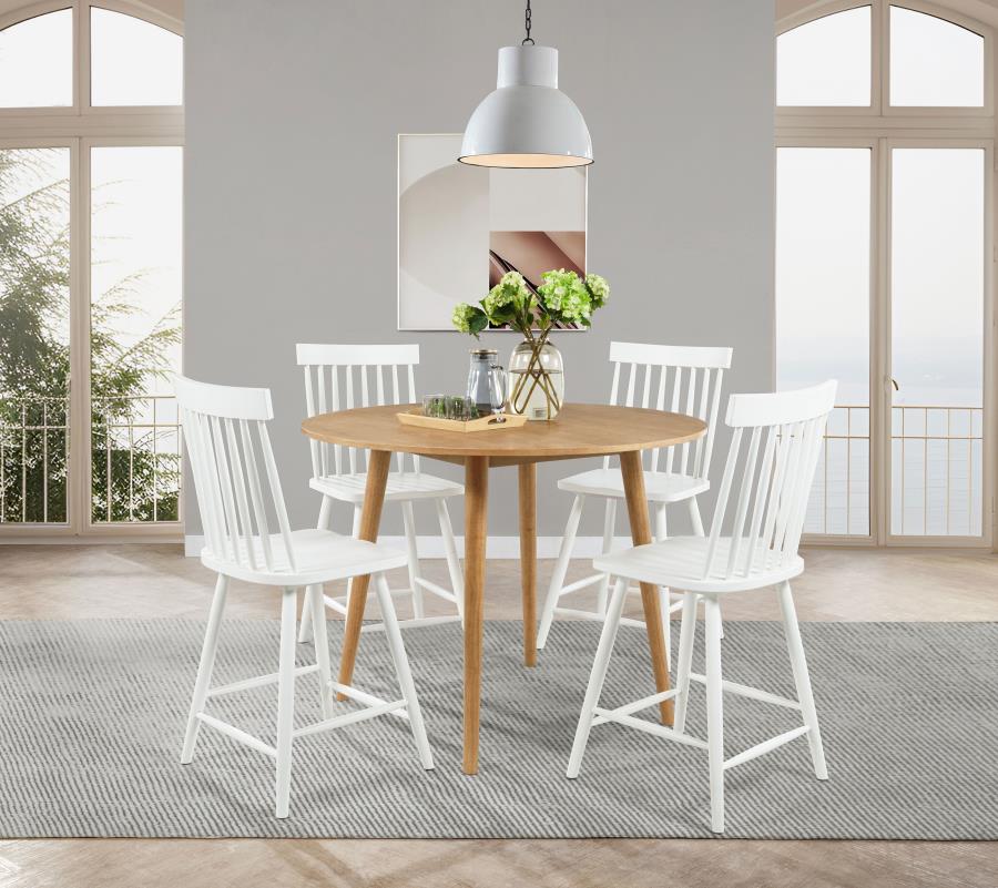 Modal Additional Images for Andrews Windsor Counter Height Dining Side Chair White (Set of 2)