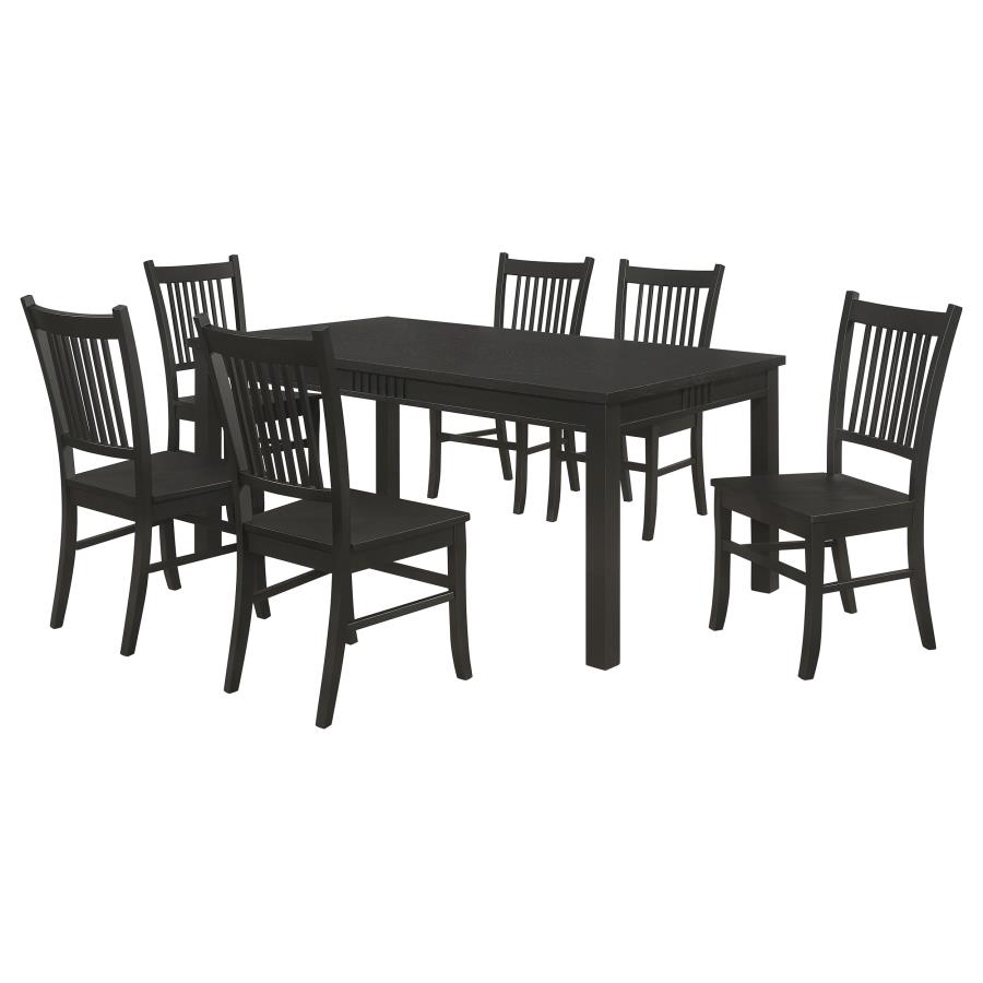 (image for) Marbrisa 7-piece Rectangular Dining Table Set Matte Black