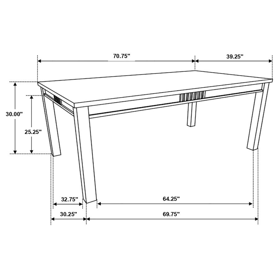 (image for) Marbrisa 7-piece Rectangular Dining Table Set Matte Black