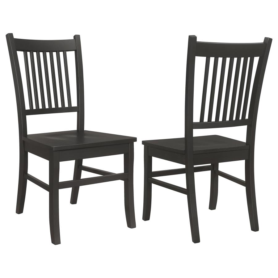 (image for) Marbrisa Wood Dining Side Chair Matte Black (Set of 2) - Click Image to Close