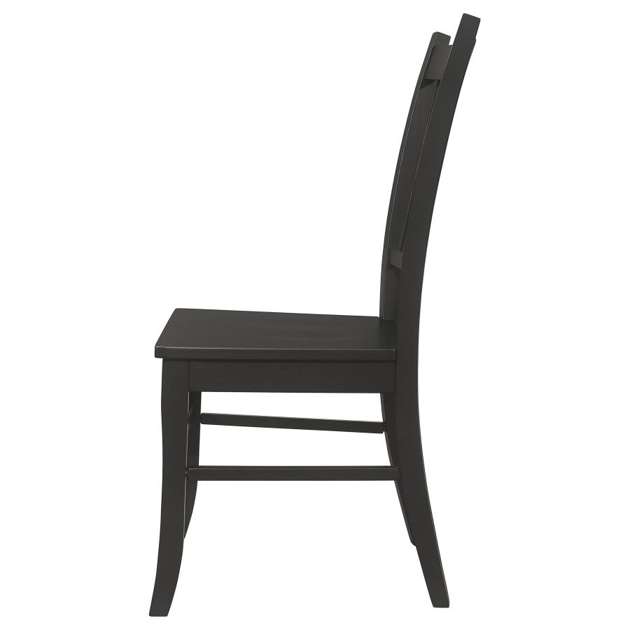 (image for) Marbrisa Wood Dining Side Chair Matte Black (Set of 2)