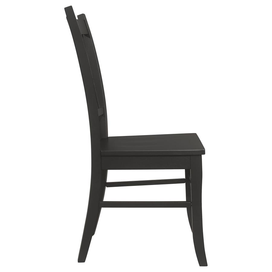 (image for) Marbrisa Wood Dining Side Chair Matte Black (Set of 2)