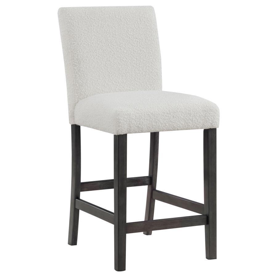 (image for) Alba Boucle Upholstered Counter Chair White (Set of 2)