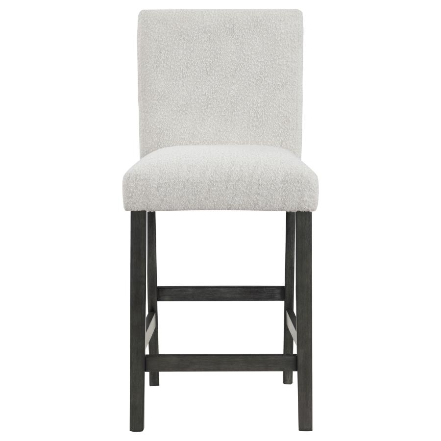 (image for) Alba Boucle Upholstered Counter Chair White (Set of 2)