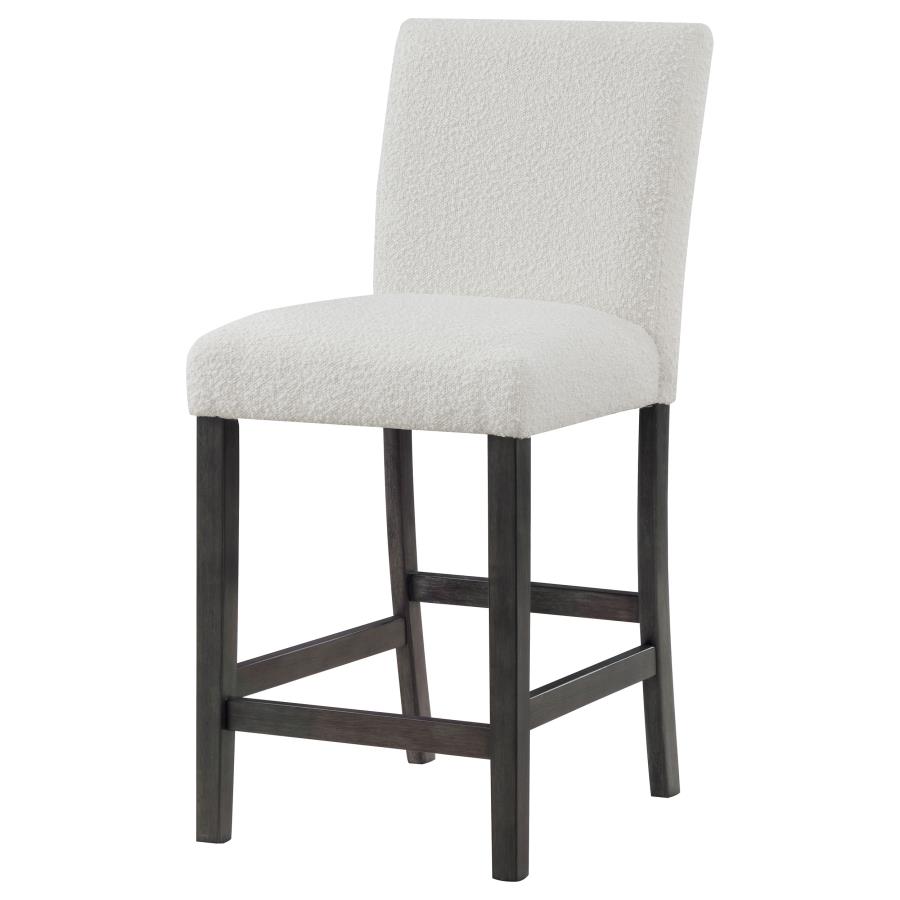 (image for) Alba Boucle Upholstered Counter Chair White (Set of 2)