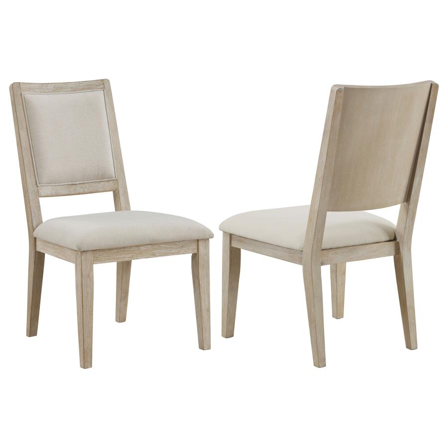 (image for) Trofello Cushioned Dining Side Chair White Washed (Set of 2)