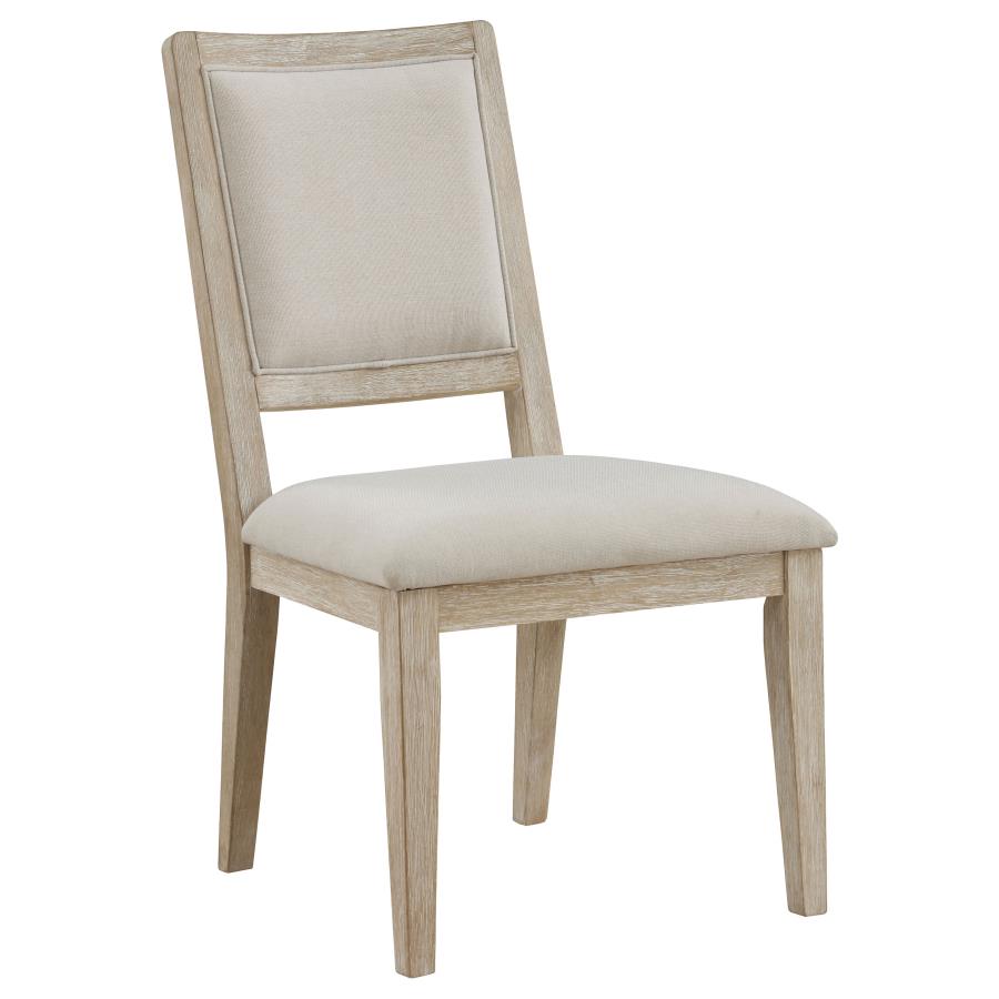 (image for) Trofello Cushioned Dining Side Chair White Washed (Set of 2)