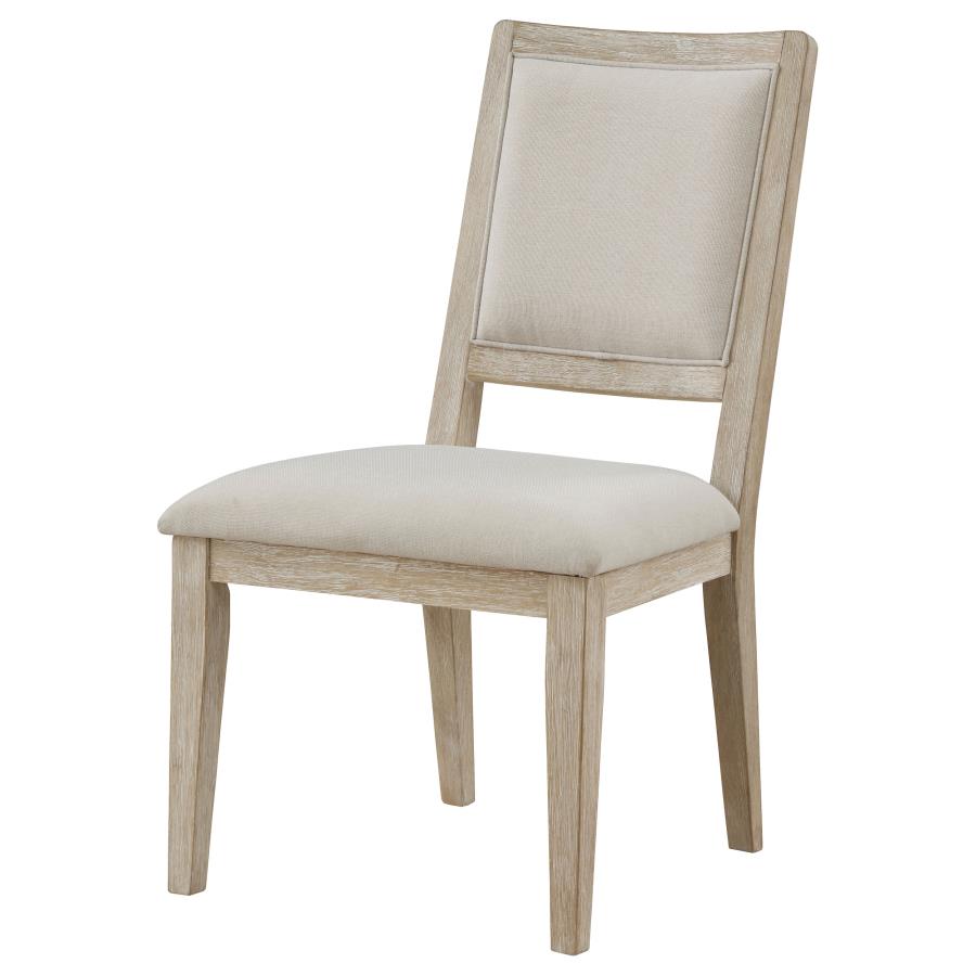 (image for) Trofello Cushioned Dining Side Chair White Washed (Set of 2)