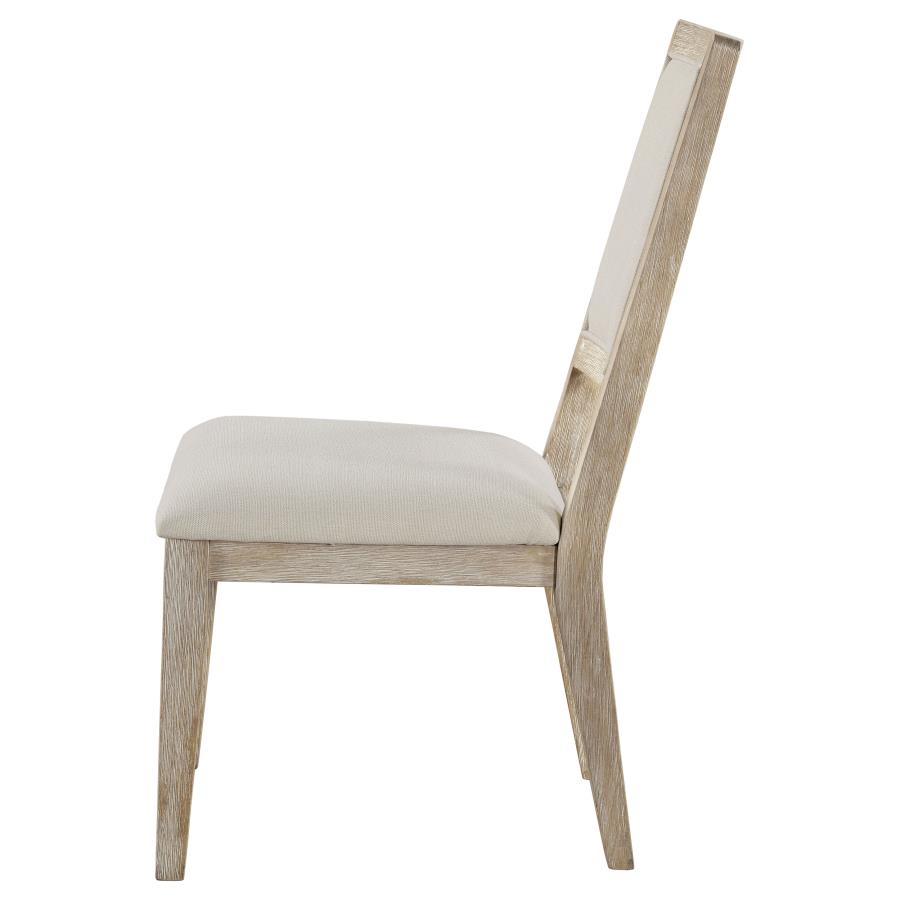 (image for) Trofello Cushioned Dining Side Chair White Washed (Set of 2)