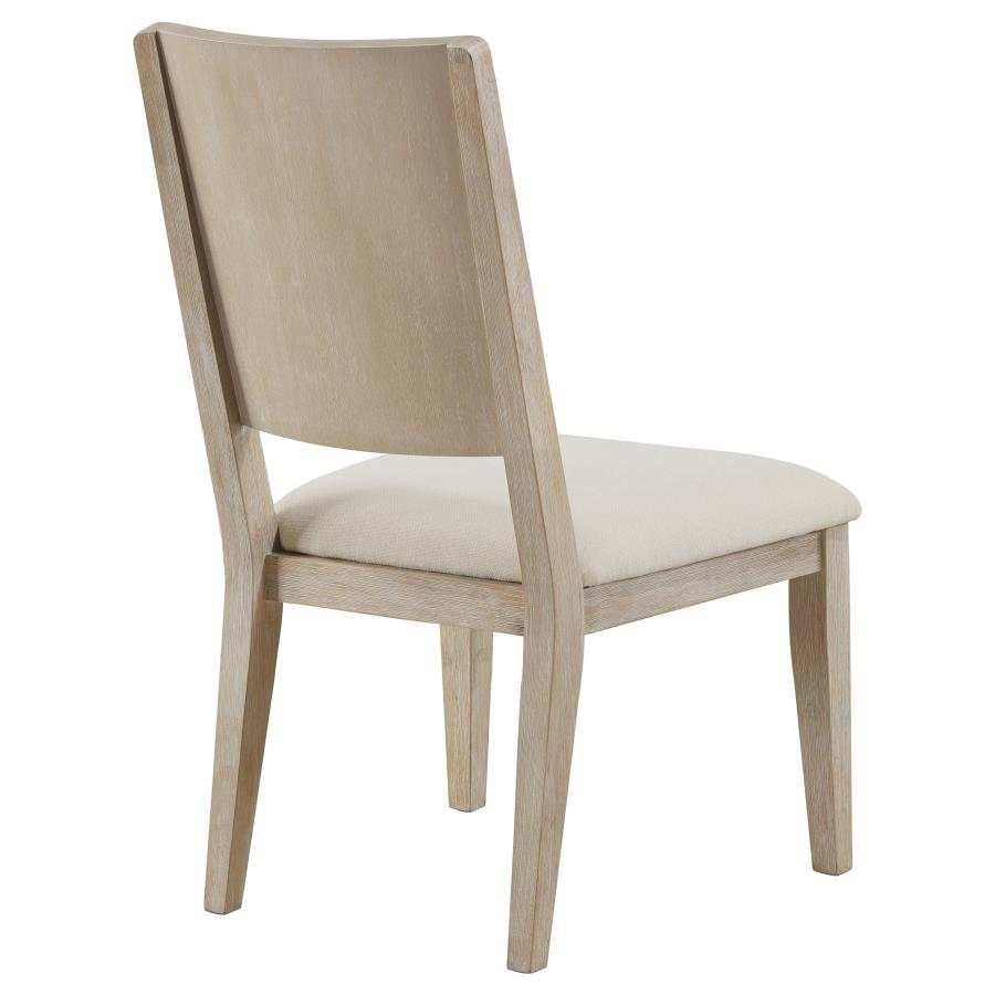 (image for) Trofello Cushioned Dining Side Chair White Washed (Set of 2)