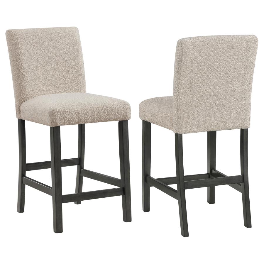 (image for) Alba Boucle Upholstered Counter Chair Beige (Set of 2) - Click Image to Close