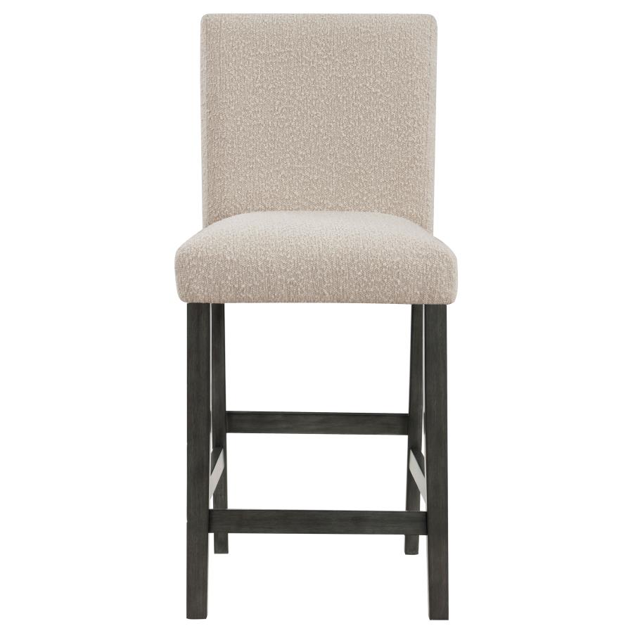 (image for) Alba Boucle Upholstered Counter Chair Beige (Set of 2)