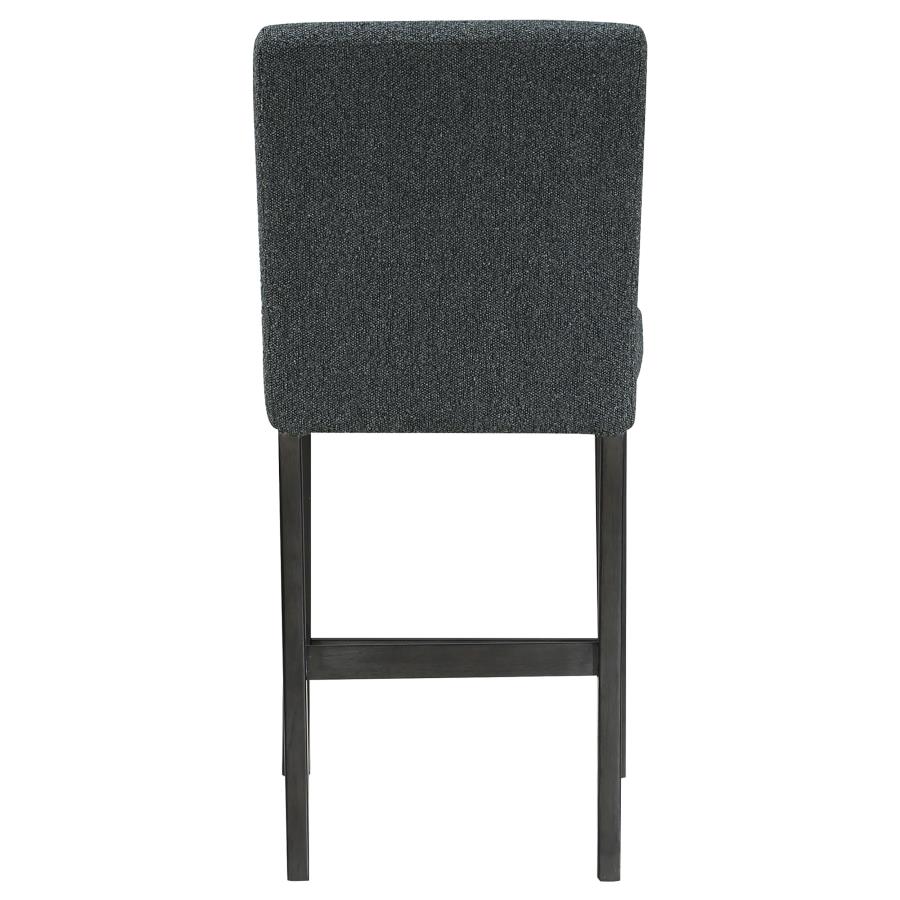 (image for) Alba Boucle Upholstered Counter Chair Black (Set of 2)