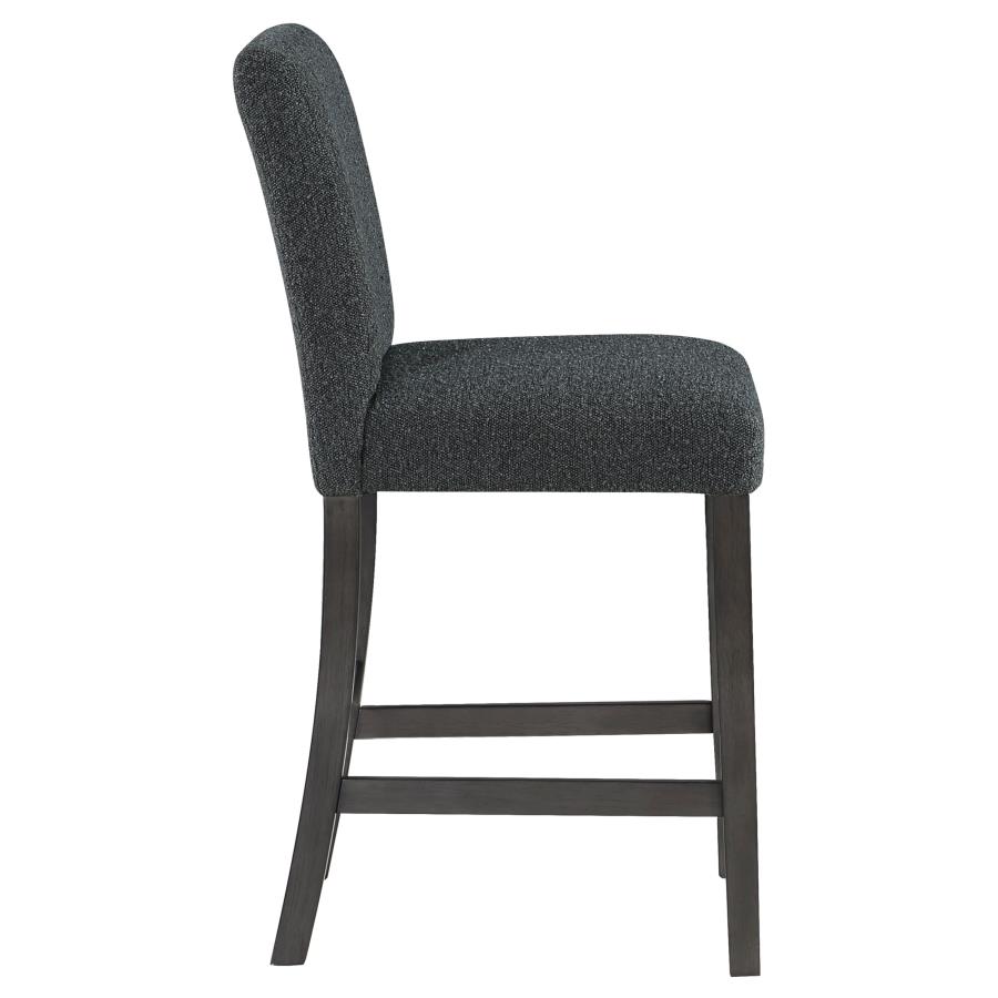 (image for) Alba Boucle Upholstered Counter Chair Black (Set of 2)