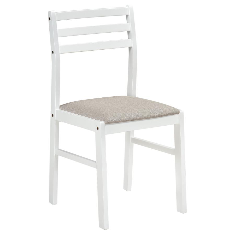 Bucknell 3-piece Round Drop Leaf Dining Table Set White