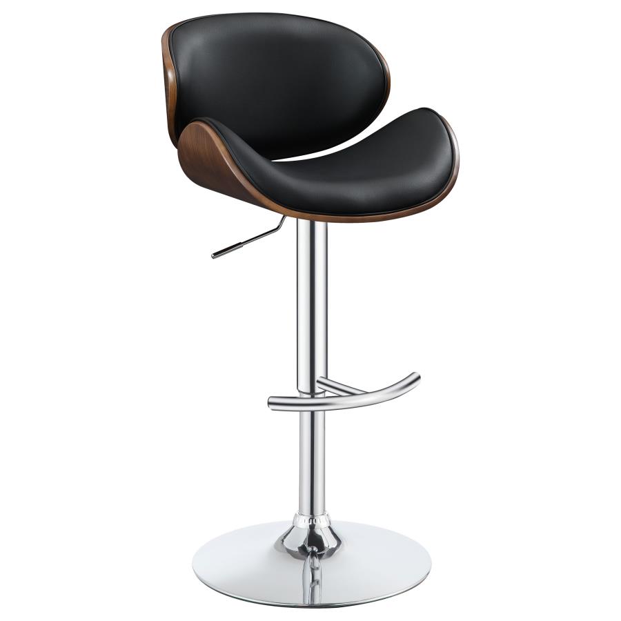 (image for) Harris Adjustable Bar Stool Black and Chrome