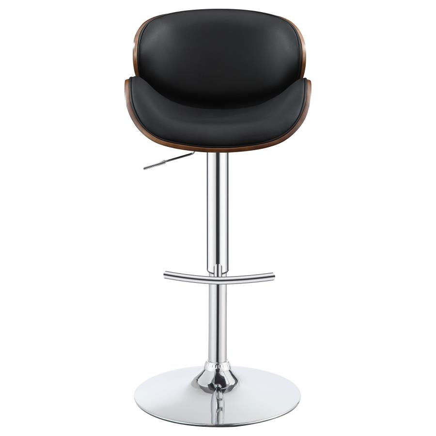 (image for) Harris Adjustable Bar Stool Black and Chrome