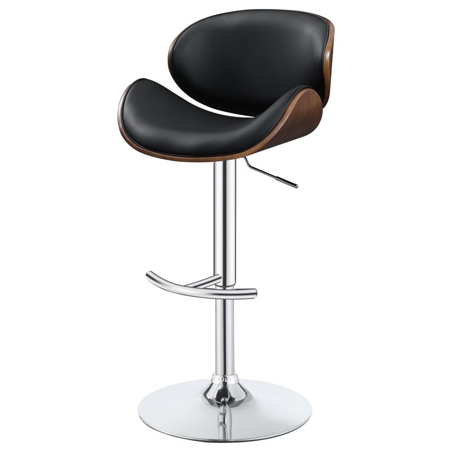 (image for) Harris Adjustable Bar Stool Black and Chrome