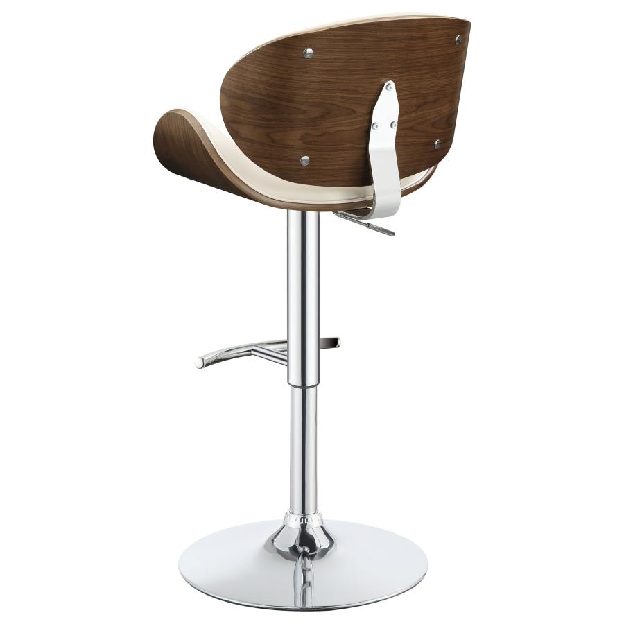 (image for) Harris Adjustable Bar Stool Ecru and Chrome